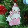 Resin Xmas Tree Hanging Pendants Decorative Christmas Sock Pendant  Christmas