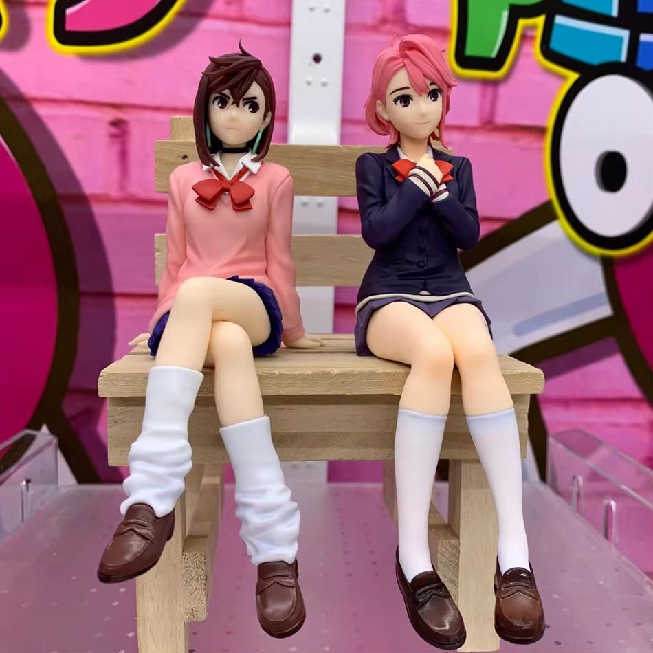 Anime Ayase Momo figure Shiratori Okarun Action Figure Shiratori figurine sitting pose statue Car decoration doll toys Fans Gift