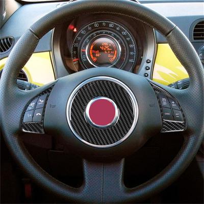 Black Car Interior Decoration Protection Carbon Fiber Sticker For Fiat 500 2012-2015 With Navigation System