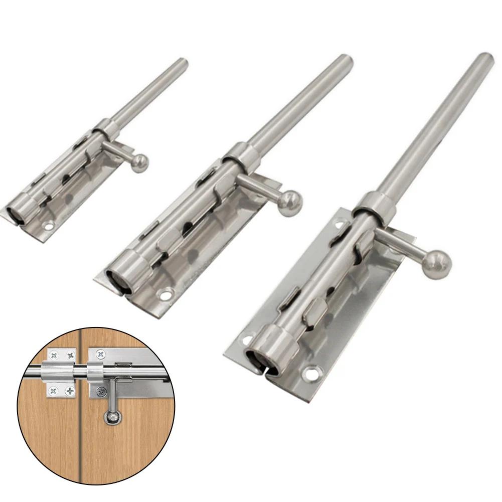 Chrome Door Latch Bathroom Door Lock DIY Installation 360° Installation Brushed Nickle Finish Extra Security For Bathroom