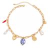 KunJoe Retro Ceramic Round Conch Love Heart Pendant Necklace for Women Classic Imitation Pearl Short Choker 2025 Trendy Jewelry