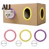 Scratcher Tunnel Cat Self Groomer for Cardboard Boxes, DIY Grooming Brush Aid Ring, Hands-Free Massage Comb House Door Hole Toy