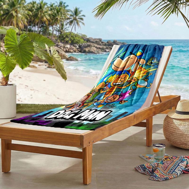 Dog Man Fashion Beach Towel: Ideal for Summer Adventures Soft, absorbent and quick drying suitable for swimming and bathing