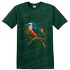 Colorful Tropical Bird T Shirt Modern Paint Splash Wildlife Art Graphic Bold Tee