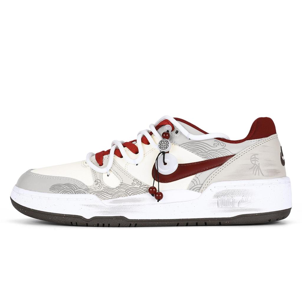 Nike Full Force Wear Resistant And Lightweight Low Top Skateboard Shoes Men's Beige Brown IB4612-131(Team18-)
