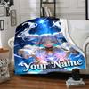 1pc Frieren Blanket with Custom Name, Gift, for Men and Women, Soft Blanket, Good for Sofa Bed Couch Travel, Lightweight Flannel Blanket