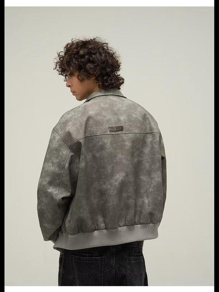 American Retro Distressed Men's Jacket, 2024 Spring/Autumn Collection - Trendy, Loose, and Versatile