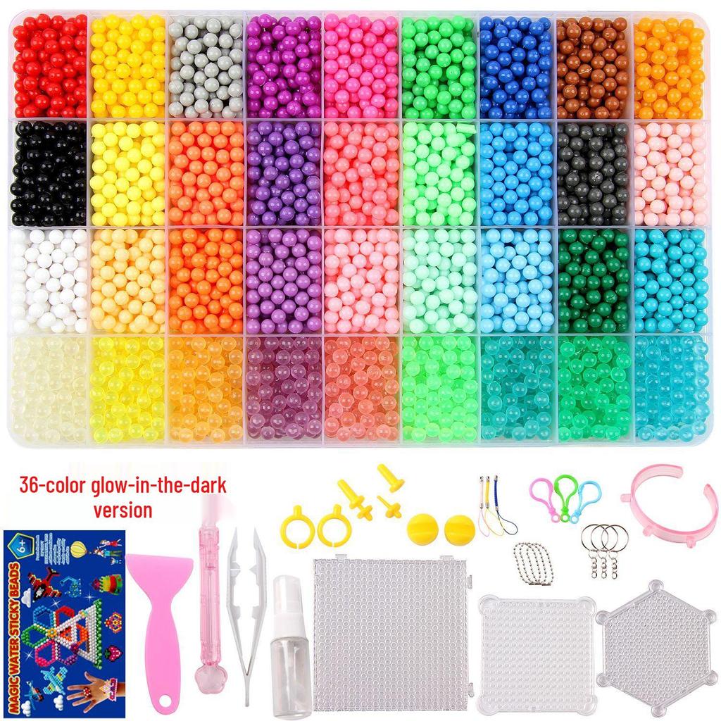 Water Magic Beads DIY Puzzle Set for Kids: Early Education Handmade Hama Beads