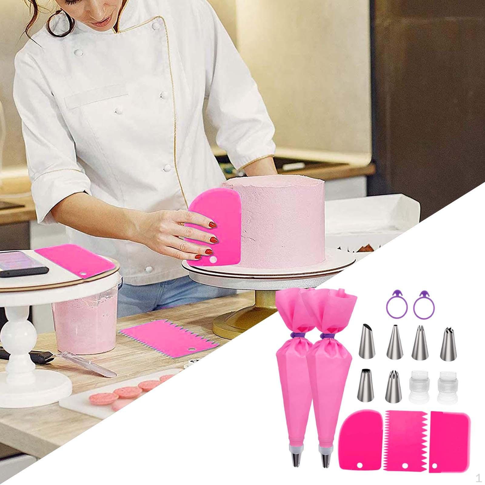 

Набор трубок и насадок со стандартным конвертером, 2 муфты, инструменты для украшения торта розовый