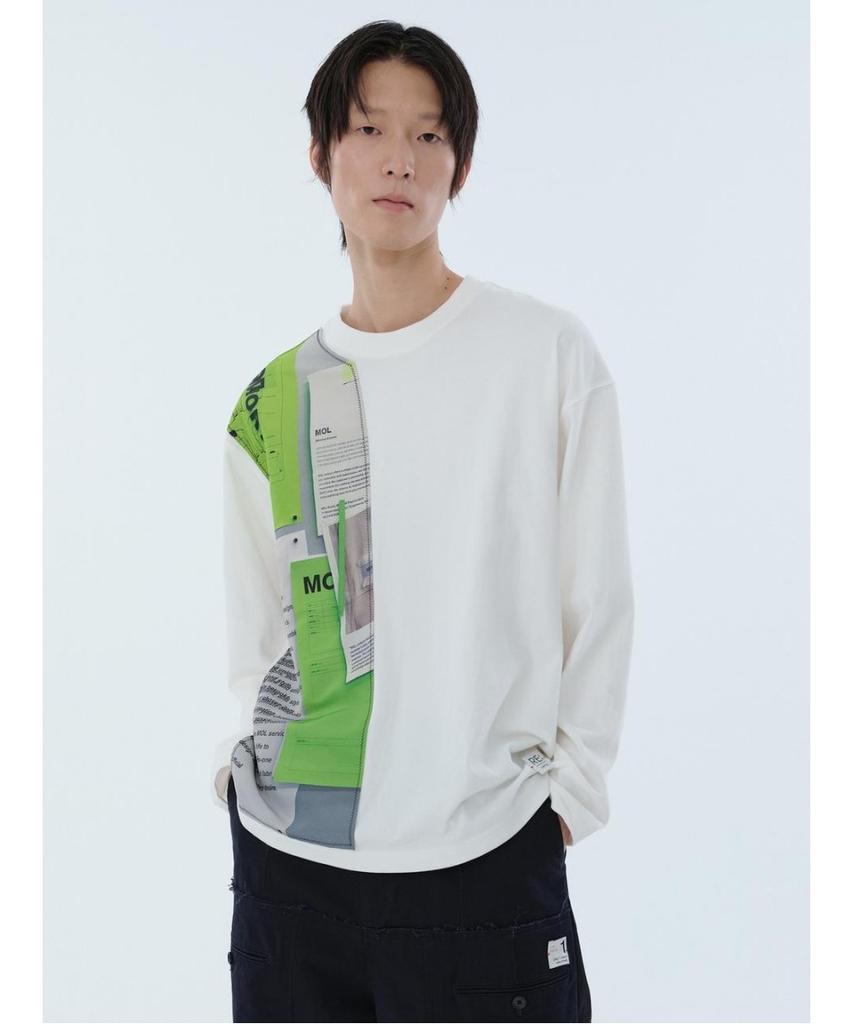 RECODE Printing Detail Longsleeve T-Shirt Rktaa24614Whx