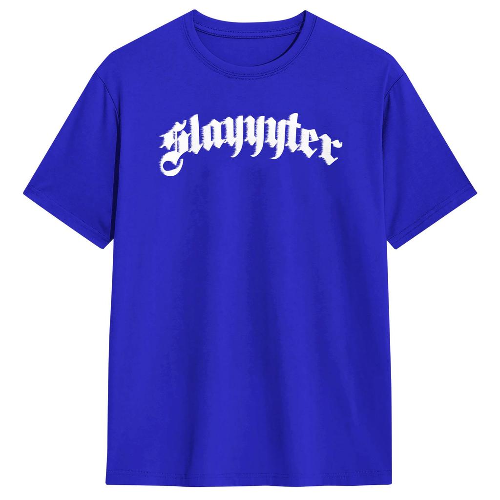 Slayyters Gothic Letter pRINT T Shirt Unisex  Vintage T Shirts Beach O Neck Fashion Tee Shirt Custom DIY Big Size Clothing
