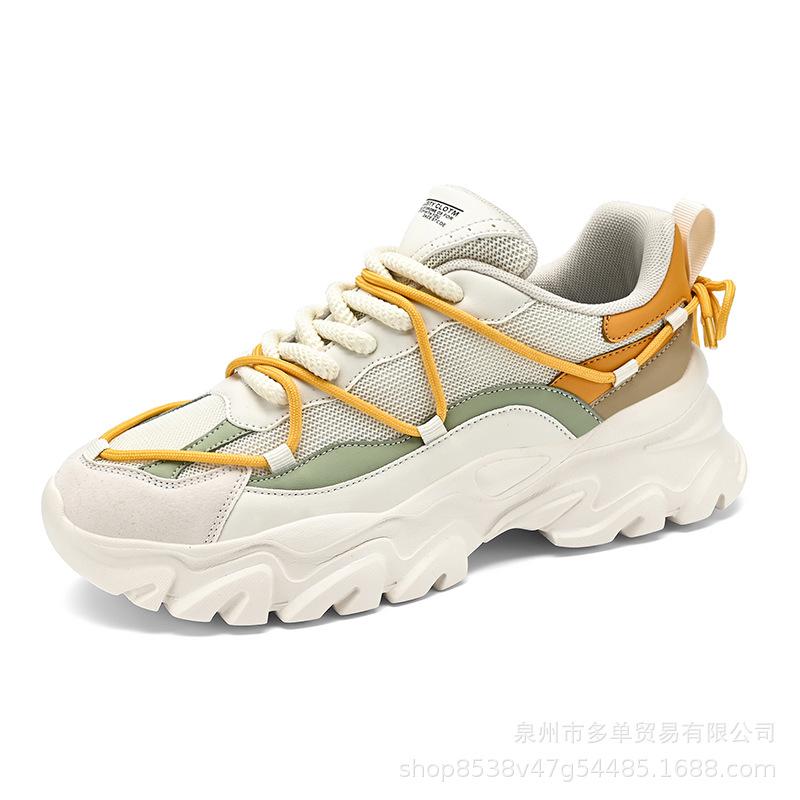 New spring and summer casual running sports mesh breathable inner heightening thick-soled dad trendy shoes