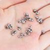 20 Stück Stahlfarbe Edelstahl Crimpperlen-Abdeckungen Offene Halbrunde Crimpperlen-Knotenabdeckung Kleine Perlen für Schmuck Bastelherstellung