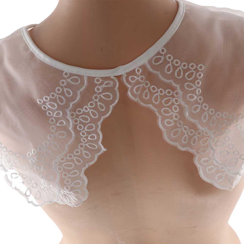 Cotton Hollow For Women Applique Shawl Lace Neckline Clothing Decoration Apparel Sewing Fake Collar