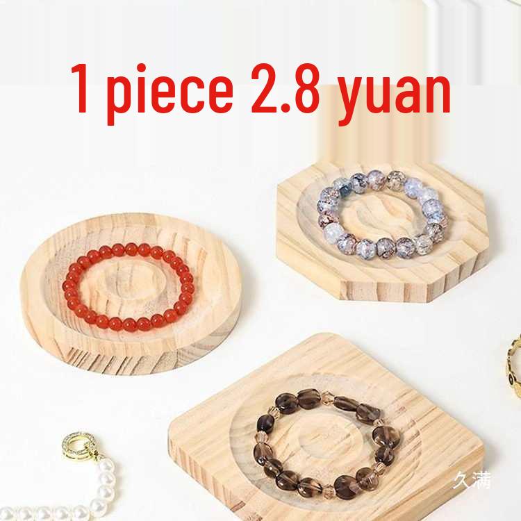 Handmade Solid Wood Jewelry Display Tray for Beads and Bracelets