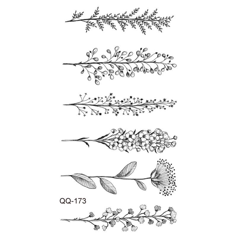 New Style Waterproof Temporary Tattoos: Floral, Butterflies & Lion Designs - Mix & Match Set