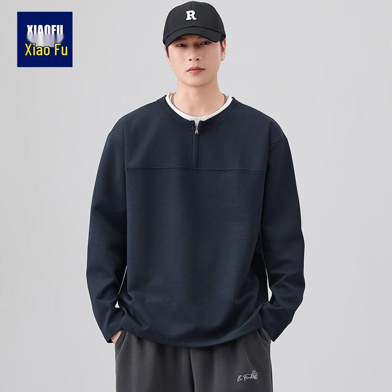 Xiaofu Men s Casual Half-Zip Sweatshirt XL