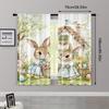 Set Of 2 Curtains Digital Printed Retro Easter Polyester Easy Install Without Rod All Seasons Ldeal Bedroom Living Room Made Sitting Window Treatment