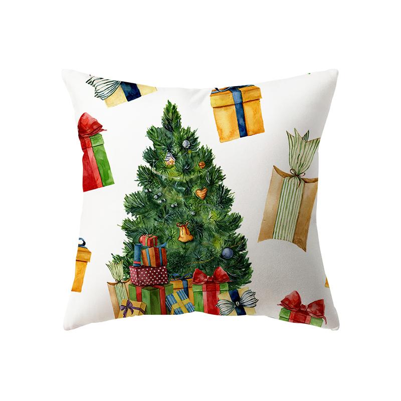 Christmas Theme Christmas Tree Decoration Pattern Cushion Cover Home Living Room Sofa Decoration Pillow Pillow Cover