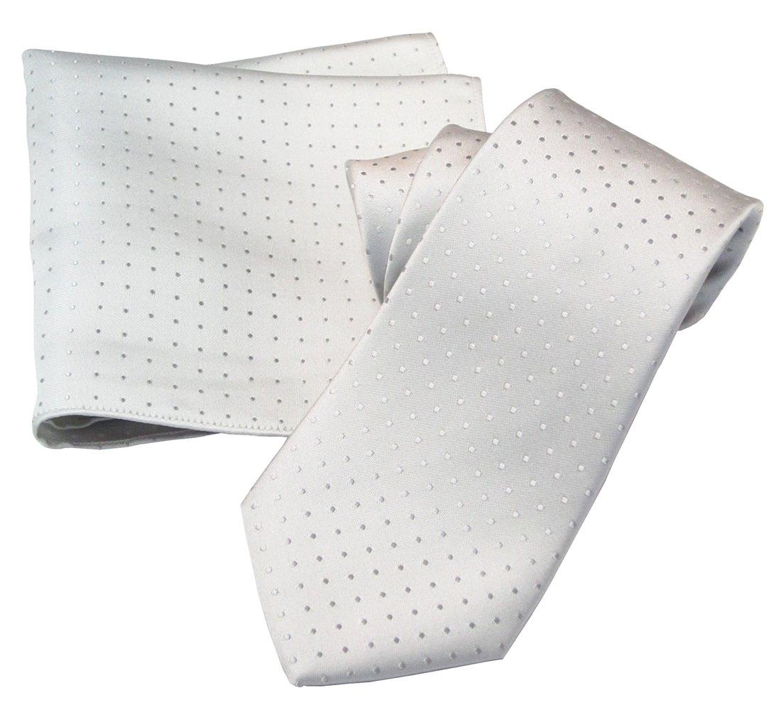 

OnCoM Серебряный в горошек Формальный галстук и набор носовых платков для и Вход Сделано в Нисидзин-ори Свадьбы, Выпускные, Церемонии, Япония, thsu1206-006
