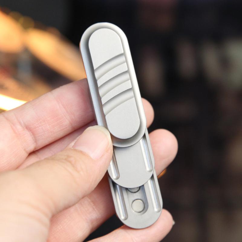 Push Magnetic Card Edc Metal Pushing Plate Coin Three Layers Mechanical Slider Relieve Stress Easing Toy Anti Stress Fidget