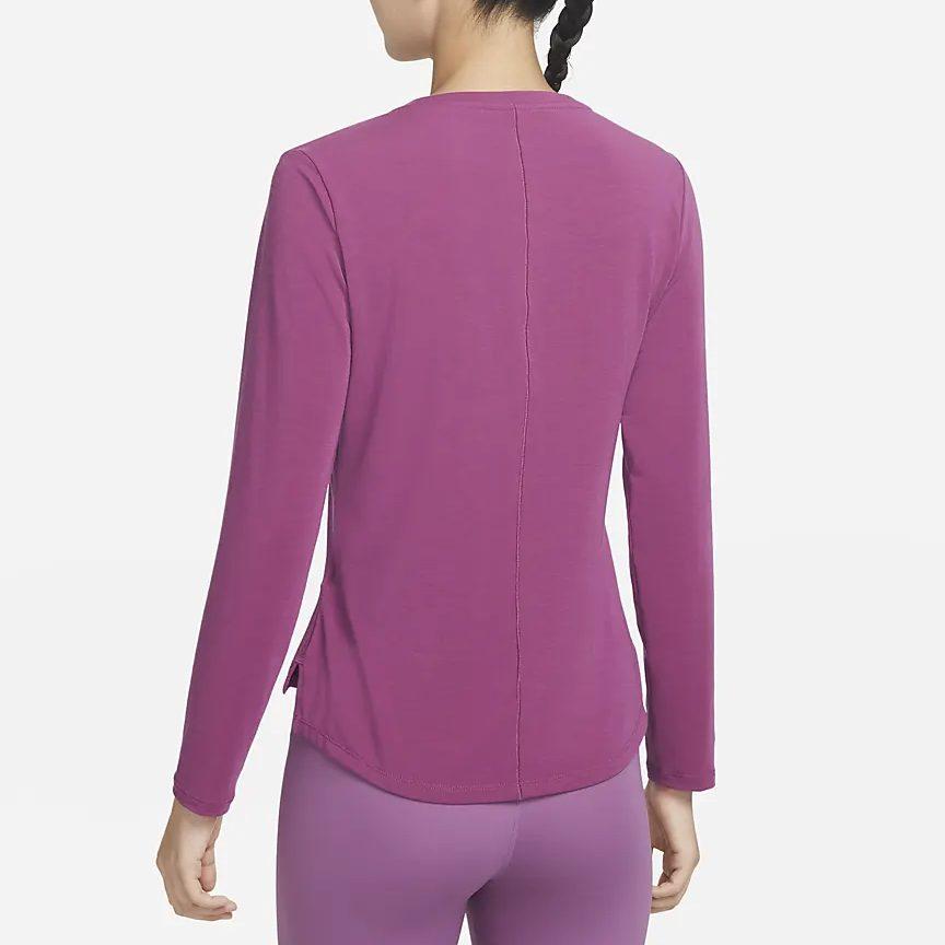 Nike T Shirts Women's Purple Crew Neck Moderate Straight Fit DD0621-653