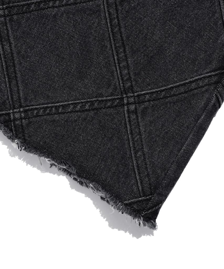 Nice Ghost Club Denim Panel Skirt_Charcoal(Ng2Effd115A)