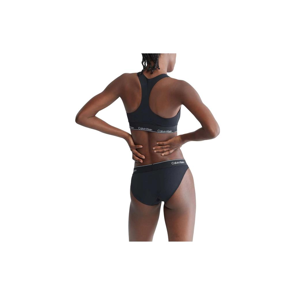 Calvin Klein Letter Trim Pullover Sports Bra Women underwear Black QF6922-001