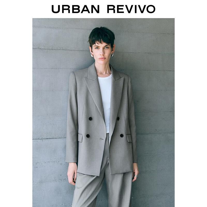 UR 2025 Autumn Women's Double-Breasted Blazer