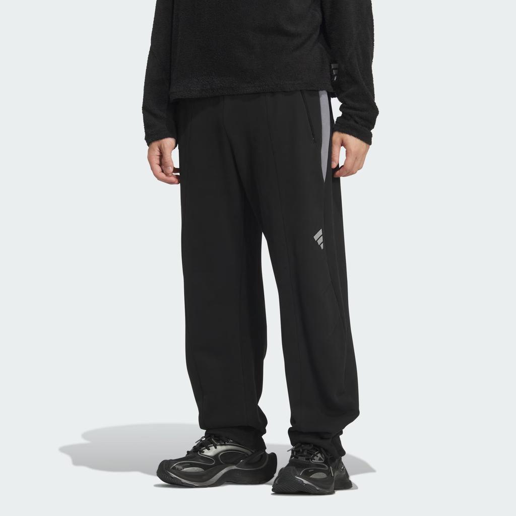 Adidas FOS FW25 Future Style Knit Joggers Reflective Logo Casual Lace-Up Knit Sports Pants Men Joggers KR4477