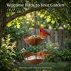 Hängender Vogelfutterspender Outdoor Futterspender Garten 1 oder 2 Realistische Holzmaserung Schalen