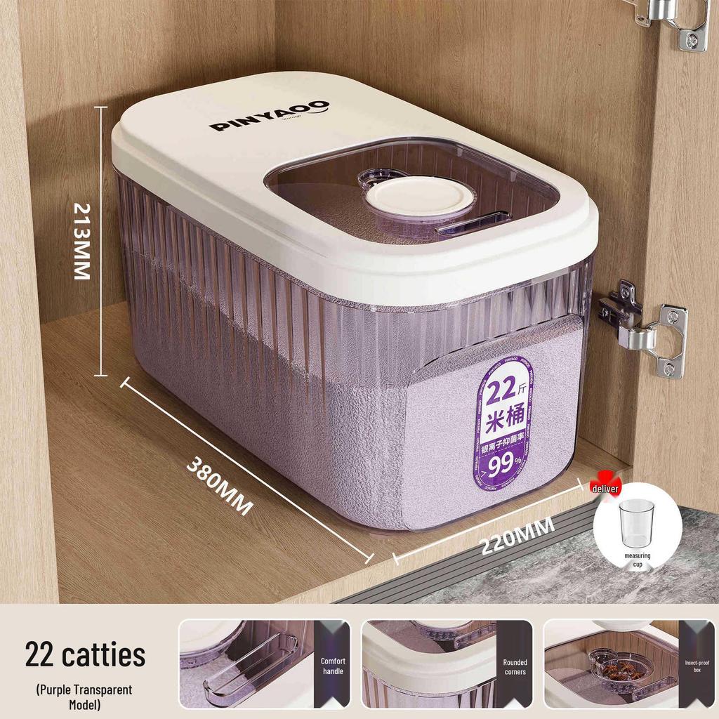 Large Capacity, Airtight Rice and Grain Storage Container - Food Grade, Insect & Moisture-Proof