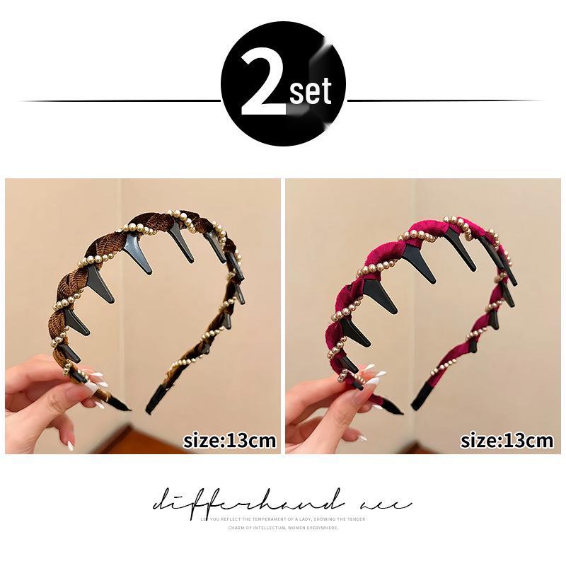 2025 Women's Luxury Pearl Skull Headband: Stylish Fashion Accessory for Face Washing