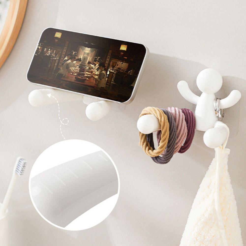 3pcs Creative Jewelry Storage Rack Cartoon Key Storage Rack Wall Shelf Organizer  Bedroom