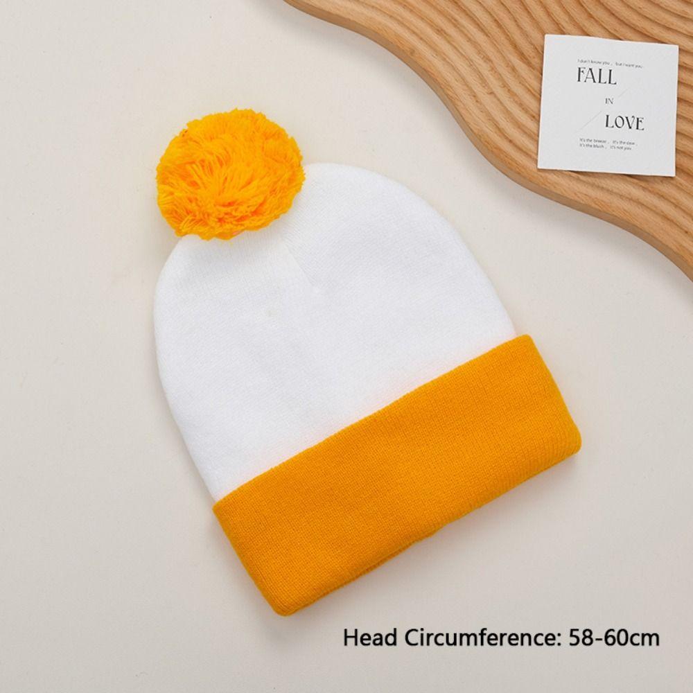 Farblich passende Strickmütze Elastizität Überziehmütze Mode Beanie Mütze Herbst Winter