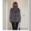 Women's Trendy Double-Sided Fleece Hooded Sweatshirt with Velvet Lining - Warm Outdoor Cardigan and Pajamas