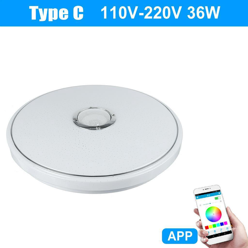 36W/60W RGB Flush Mount Round Starlight APP bluetooth Music Lamp Dimmable Light with Remote Control Music Led Ceiling Light Lamp