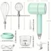 1 Set Multifunctional Electric Garlic Masher & Egg Beater 2-in-1 Set - Rechargeable, Portable, Handheld Mixer & Mini Meat Grinder - USB Charging