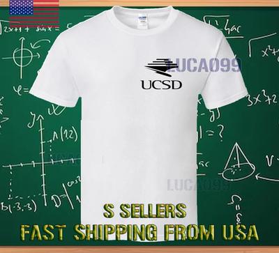 NUOVA T-SHIRT UCSD UNIVERSITY OF CALIFORNIA LOGO RACING T-shirt DIVERTENTE TAGLIA S-5XL