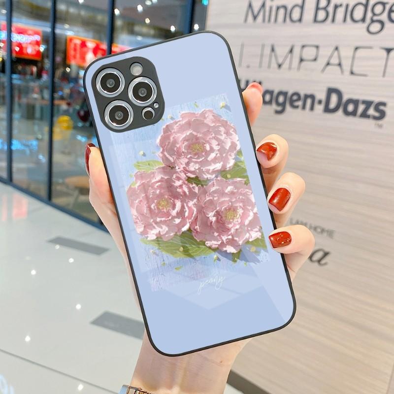 Husă de Telefon Pictură Artă 3D Pentru IPhone 14 13 12 11 Pro Max X XR XS 8 7 Plus Husă Colorată din Sticlă Lichidă