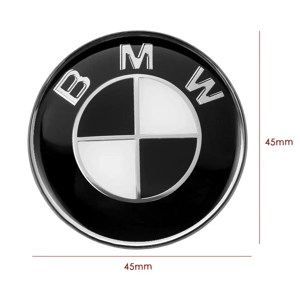 2025 Hot 1Pcs 46mm Car Steering Wheel Badge Emblem Sticker For All BMW Series E36 E46 E53 E90 E60 E61 E93 E87 X1 X3 X5 X6 F30 F2