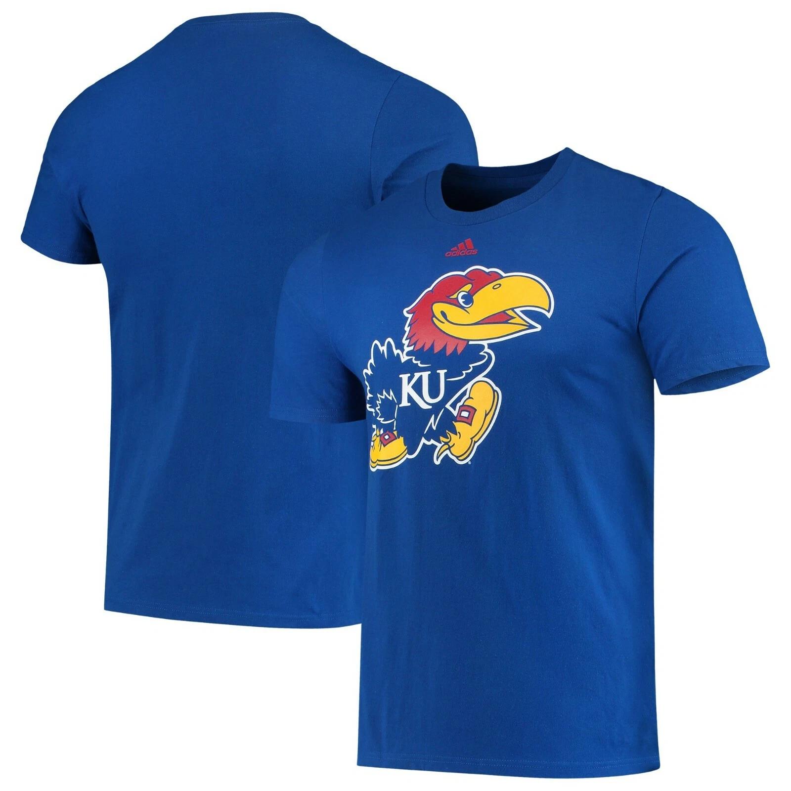 Adidas Kansas Jayhawks Royal Huge Preferred Logo T shirt (Large) 2XL