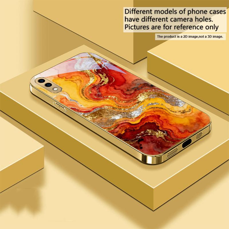Golden Starry Light For Samsung A 01 52S A04 A05S A10 A12 13 22 23 24 36 42 M02 Note 10 20Ultra 8 9 Golden Glass Phone Case