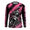 Abbigliamento da Motocross Montagna Endurance da Donna Rosa e Nero Tuta da Discesa in Motocicletta