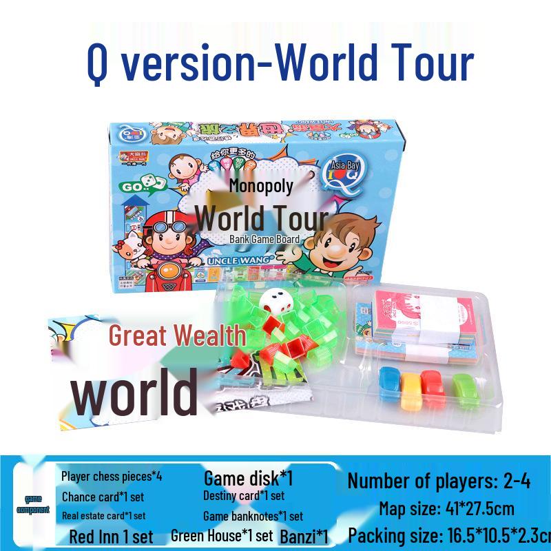Monopoly Q: World Tour China Edition - Children's Educational Party Board Game