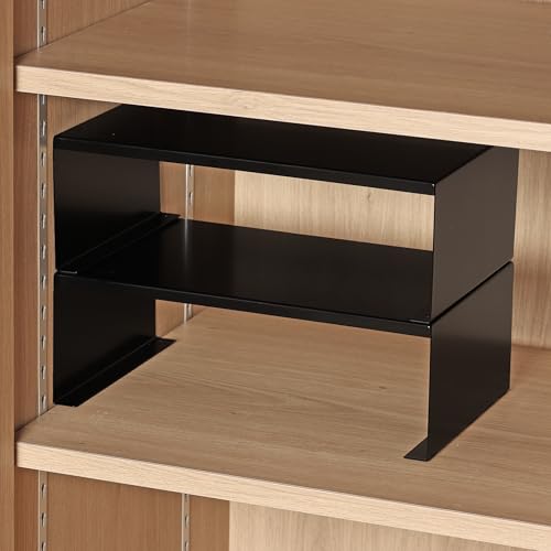 Pearl Metal L-Shaped Kitchen Rack, Stackable Shelf, Black, Dimensions: Approx. 320mm W X 200mm D X 110mm H, AZ-5203