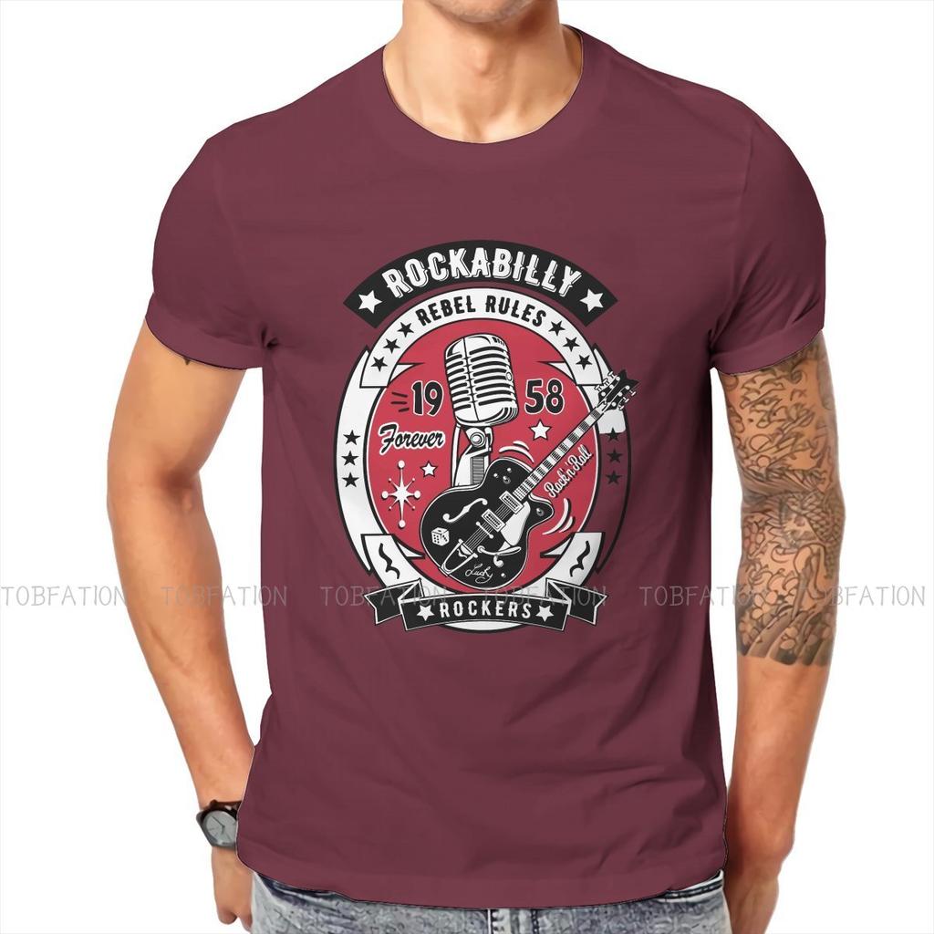 ZX Rock 50s Rockabilly Music 1958 Rock and Roll Vintage Rocker 60s 70s Guitar Tshirt Summer Mens Clothes Cotton Harajuku T Shirt