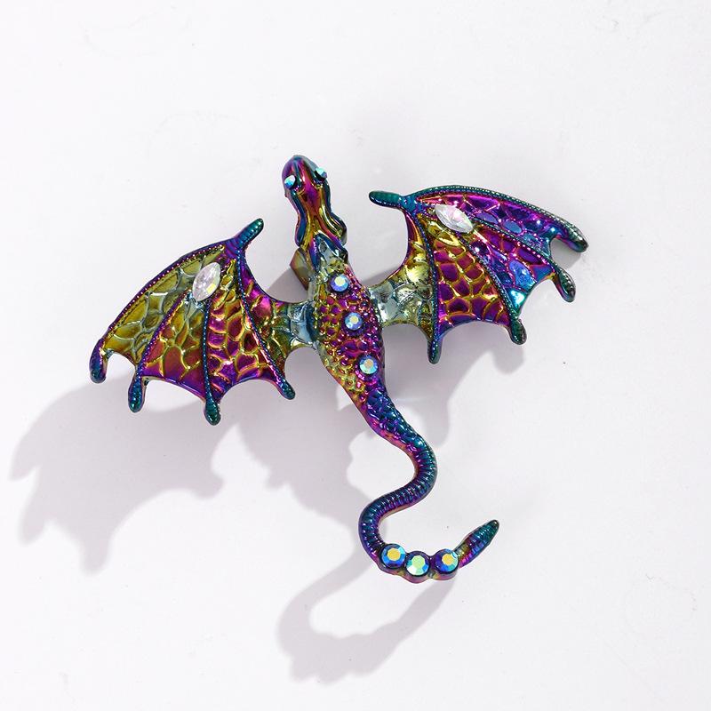 

Vintage Alloy Oil Dripping Dragon Brooch High Sense Niche Men s Suit Coat Accessories, Pins