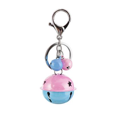 Small Bell Double Color Cartoon Keyring Key Holder Handbag Ringing Decor Accessory
