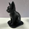 Cat Glasses Holder 3D Printed Black Cat Eyeglass Stand Decorative Eyeglass Organizer for Home Bedside Table Office Desk Accessory